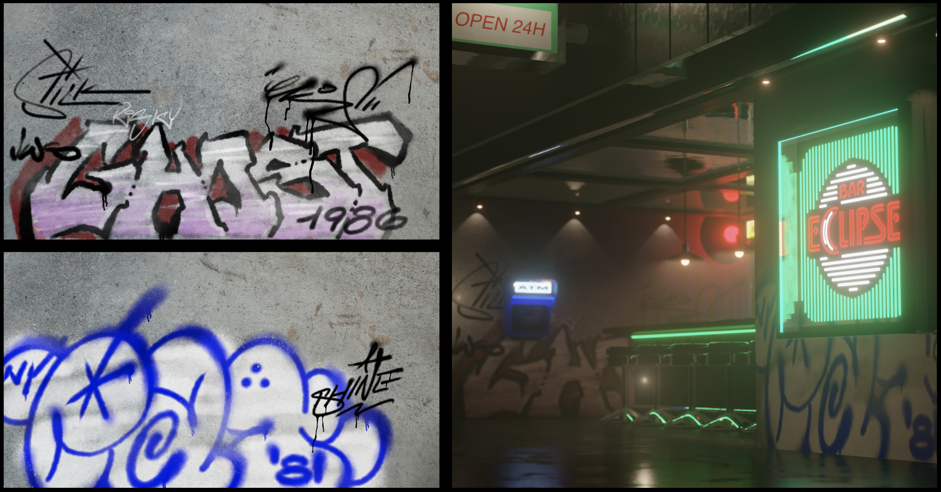 Graffiti designed for the scene